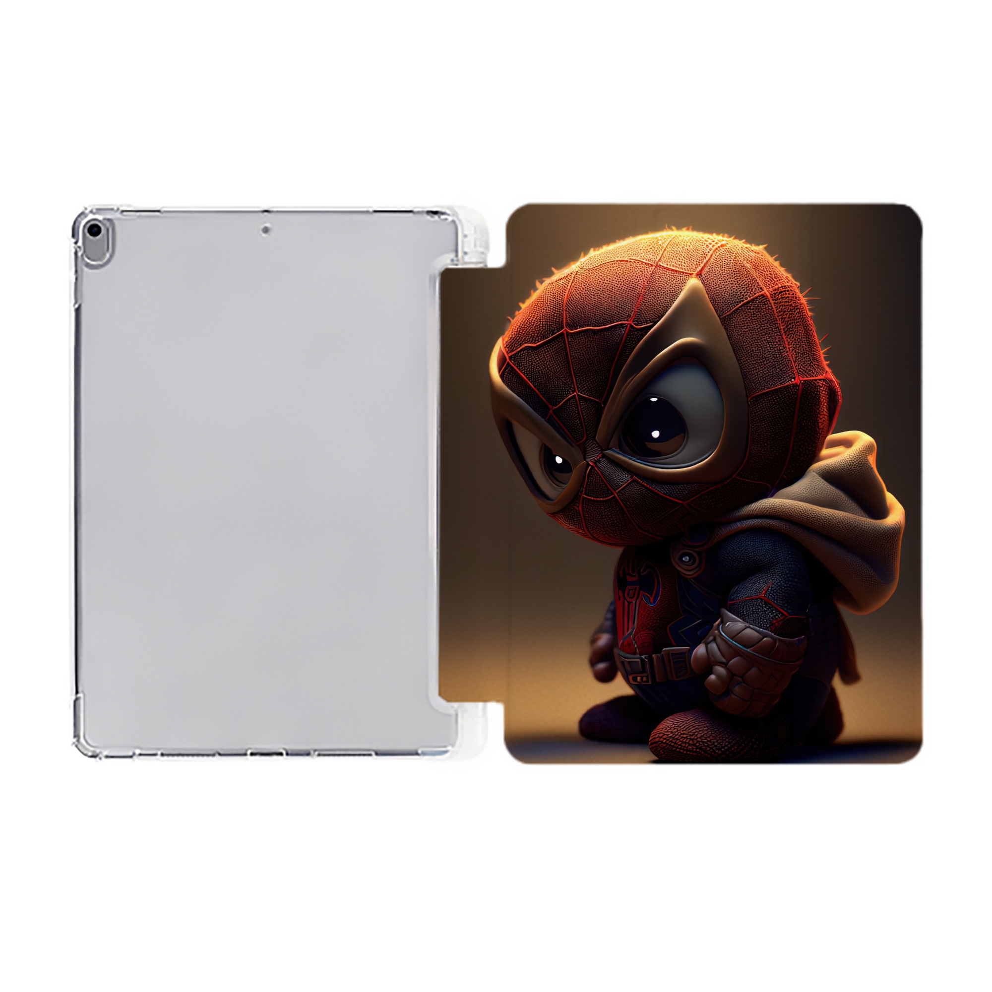 （画像用） Spider Man スパイダーマン IPad ケース ペン収納付き 三つ折りスタンド PUレザー×シリコン 対応機種9.5/10.5/10.9インチ